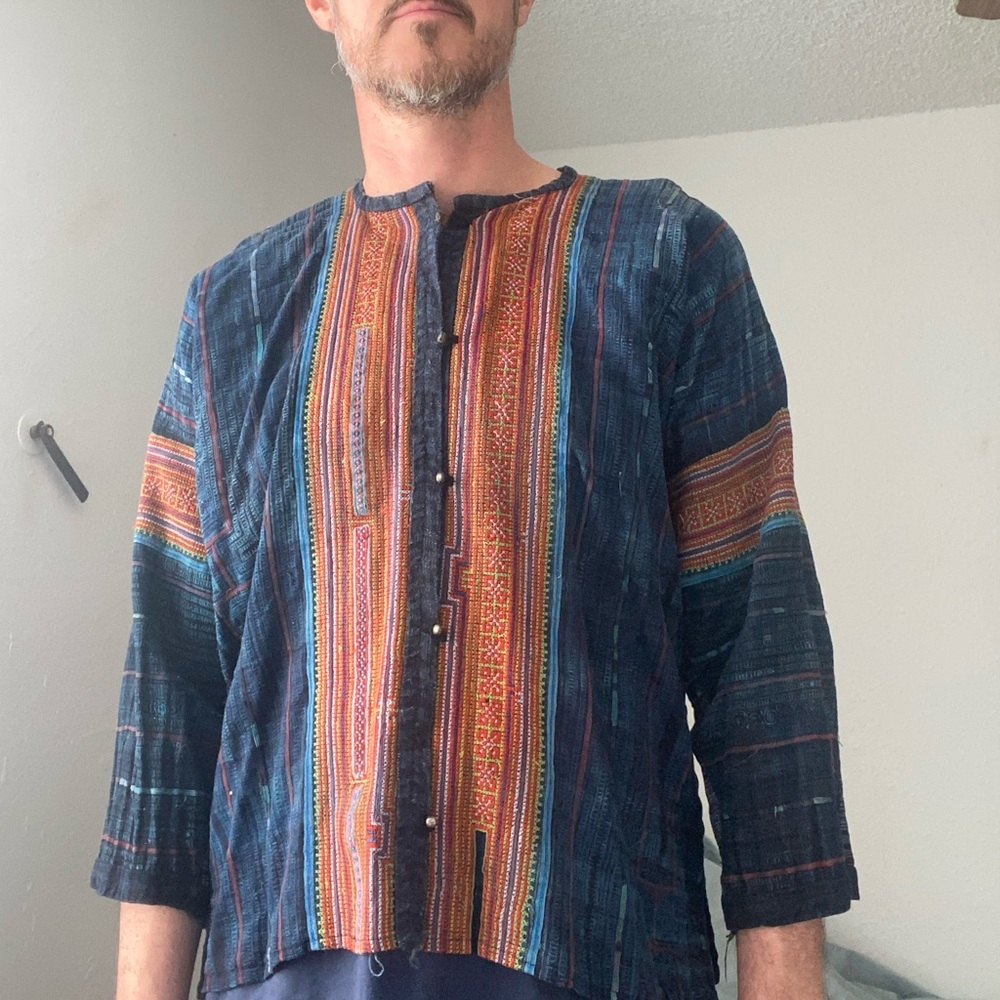 Unique unisex handmade embroidered shirt/jacket
